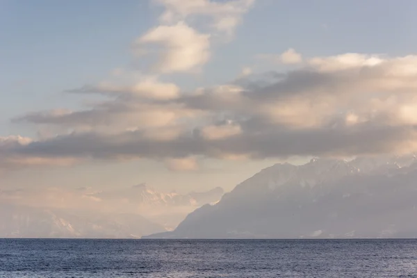 French Alps view from Lausanne Switzerland — Stock Photo, Image