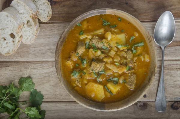 Cannellini e sopa de cordeiro — Fotografia de Stock