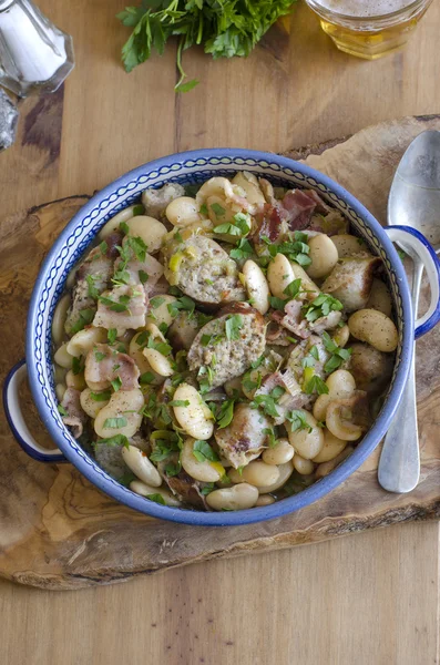 Sausage and bean casserole Royalty Free Stock Photos