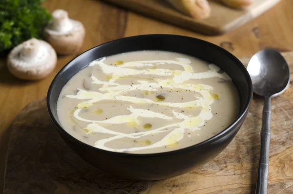 Nata de sopa de cogumelos — Fotografia de Stock