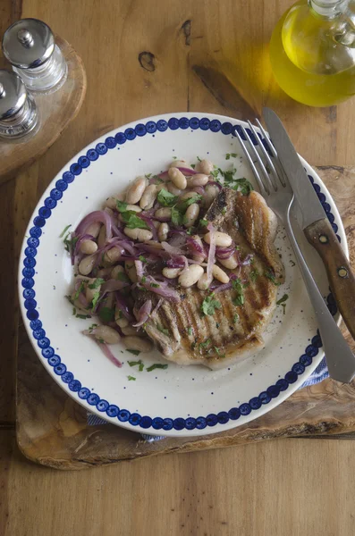 Fläsk med bönor — Stockfoto