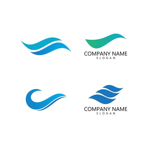 Dalgası Logo Tasarım Vektör Şablonu — Stok Vektör