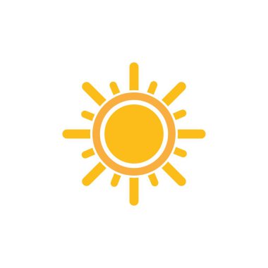 güneş illüstrasyon logo vektör şablonu