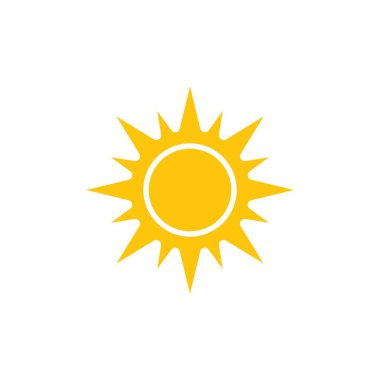 güneş illüstrasyon logo vektör şablonu