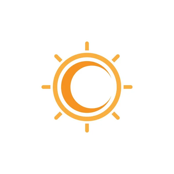 Sun Illustration Logo Vector Icon Template — Stock Vector