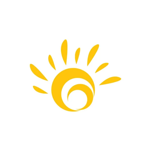 Modèle Icône Vectorielle Logo Illustration Soleil — Image vectorielle