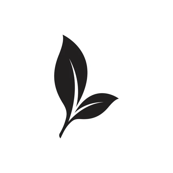 Folha Logotipo Ecologia Natureza Elemento Vetor Ícone —  Vetores de Stock