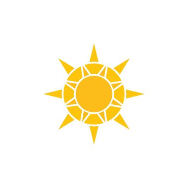 güneş illüstrasyon logo vektör şablonu