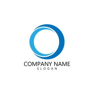 daire logo vektör şablonu çizimi