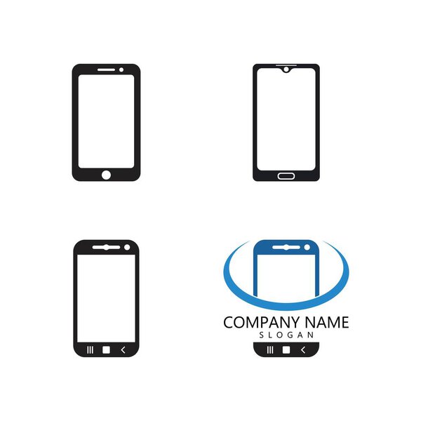 mobile phone logo vector icon template design