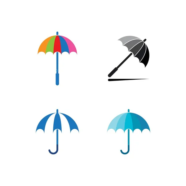 Vectorsjabloon Voor Paraplu Logo — Stockvector