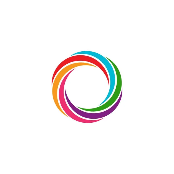 daire logo vektör şablonu çizimi