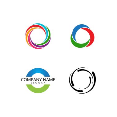 daire logo vektör şablonu çizimi