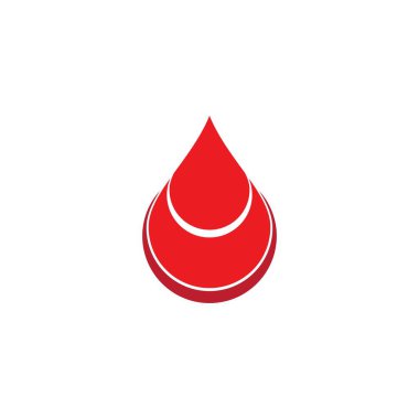 Kan ilüstrasyon logo vektör şablonu