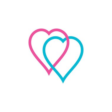 Kalp Logosu Şablonu vektör çizimi