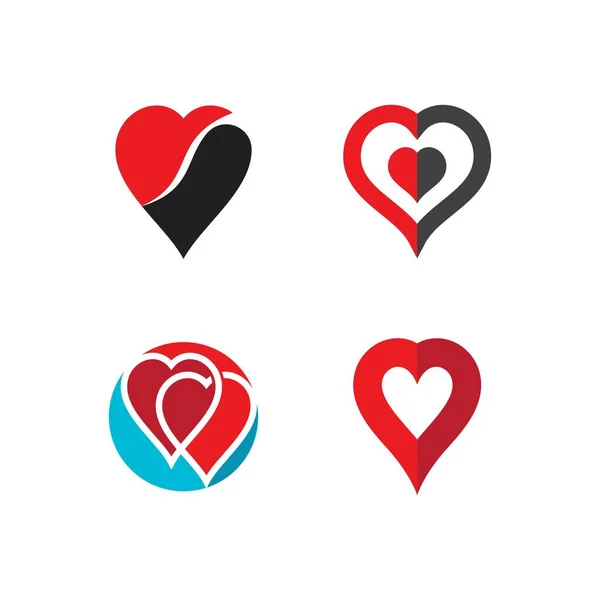 Corazón Logo Plantilla Vector Ilustración — Archivo Imágenes Vectoriales