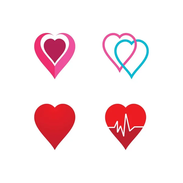 Heart Logo Template Vector Illustration — Stock Vector