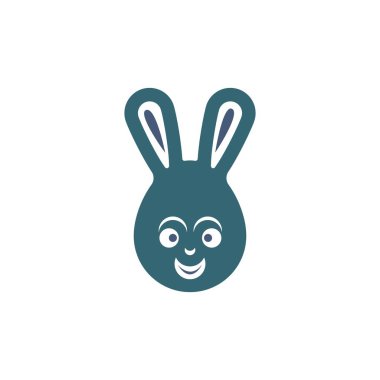 Tavşan logo vektör şablonu çizimi