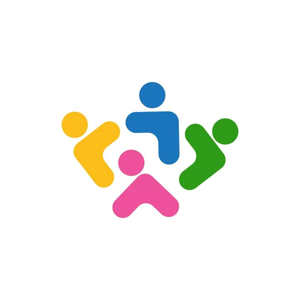 Modèle Logo Pour Adoption Les Soins Communautaires Vecteur — Image vectorielle