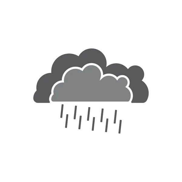 Lluvia Nube Vector Ilustración Diseño — Vector de stock