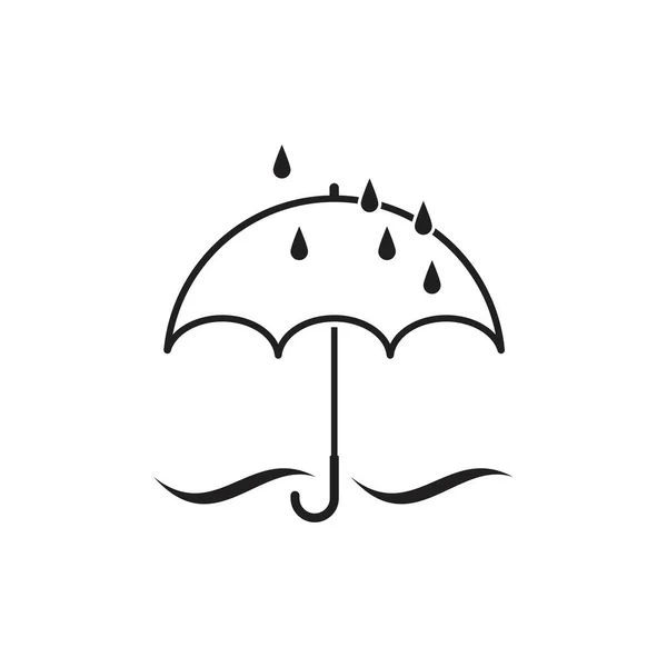 Logo Parasol Wektor Szablon Ikona Projekt — Wektor stockowy