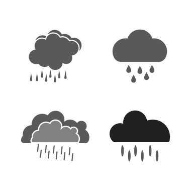 bulut logo vektör şablonu çizimi