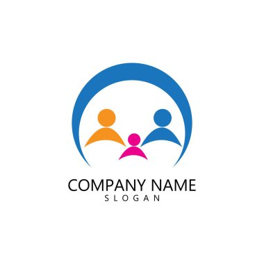 Evlat Edinme ve Toplum Bakımı Logo şablonu vektörü
