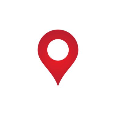 Konum noktası logo vektör şablonu