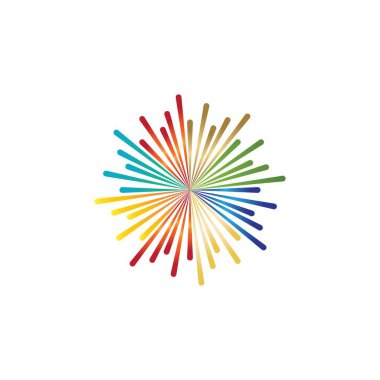 havai fişek logo vektör şablonu tasarımı