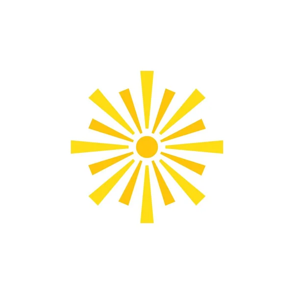 Modelo Ícone Vetor Logotipo Ilustração Solar — Vetor de Stock