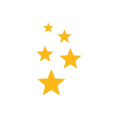 Yıldız parıltılı altın şablon vektör resimleme tasarımı