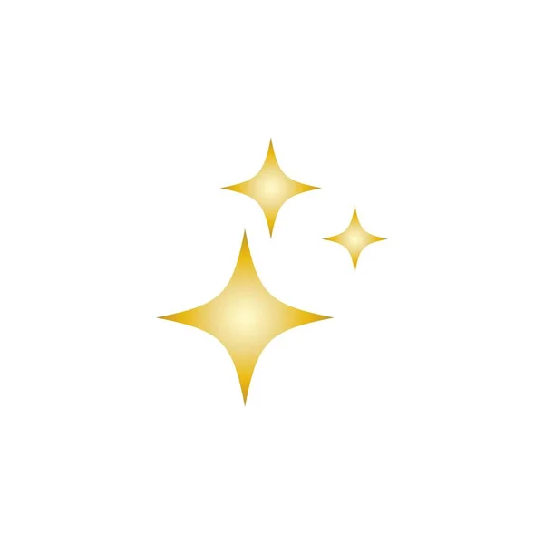 Stella Scintilla Oro Modello Icona Vettoriale Illustrazione Design — Vettoriale Stock