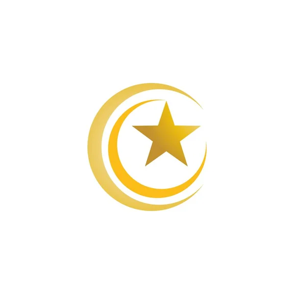 Star Sparkle Gold Template Vector Icon Illustration Design — Stock Vector