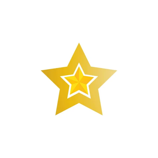 Csillag Szikrázó Arany Sablon Vektor Ikon Illusztráció Tervezés — Stock Vector