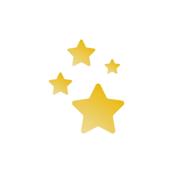 Star Glitter Guld Mall Vektor Ikon Illustration Design — Stock vektor