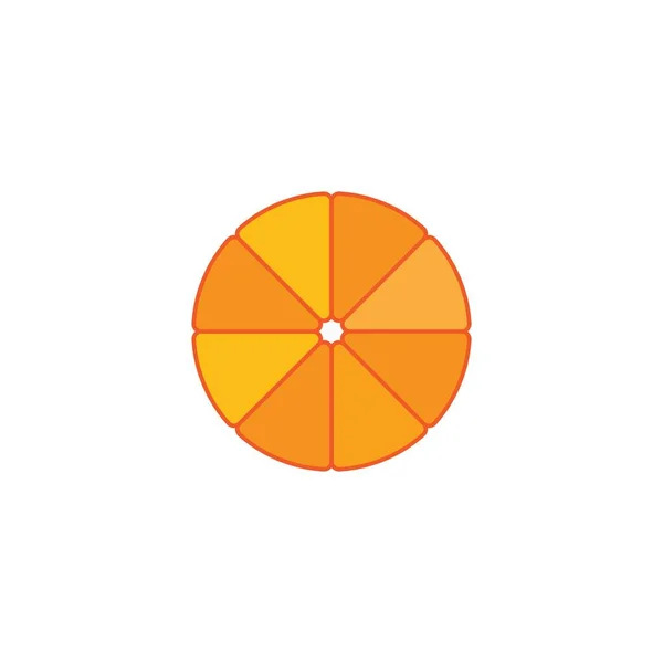 オレンジロゴベクトルイラストテンプレートデザイン — ストックベクタ