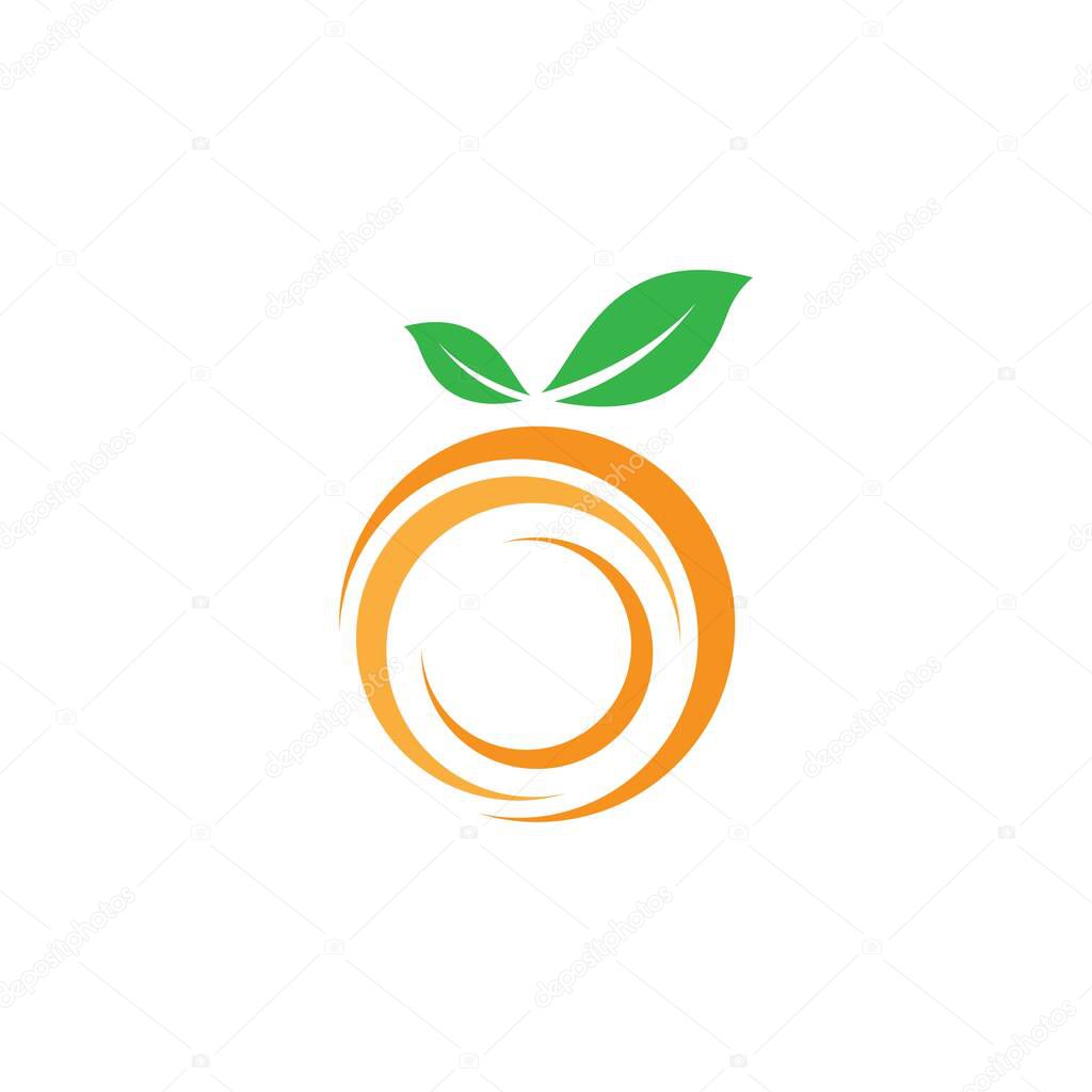 Orange logo Vector illustration template design
