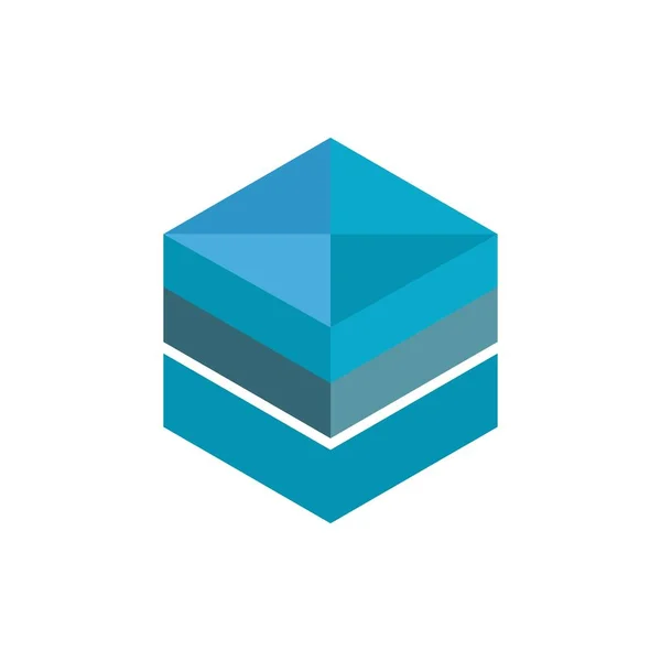 Cube Business Vector Pictogram Illustratie — Stockvector