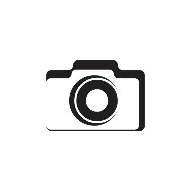 Kamera simgesi vektör şablon çizim tasarımı