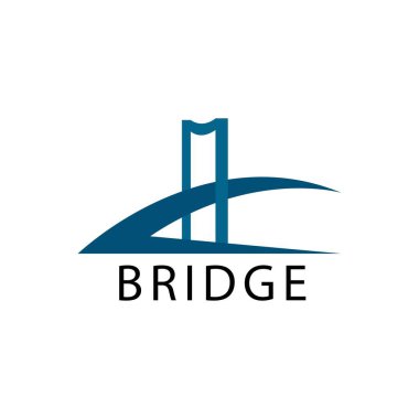 Köprü Logosu Şablonu vektör illüstrasyon tasarımı