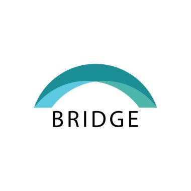 Köprü Logosu Şablonu vektör illüstrasyon tasarımı