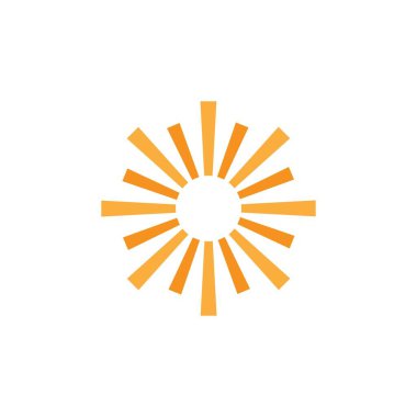 güneş illüstrasyon logo vektör şablonu
