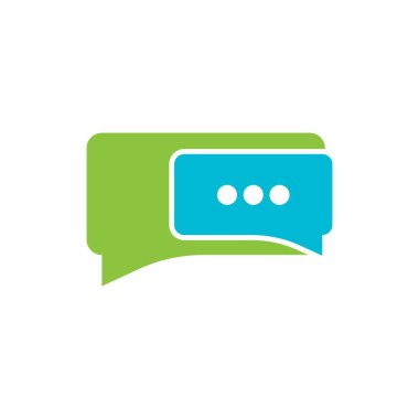 Sohbet simgesi vektör şablonu çizimi