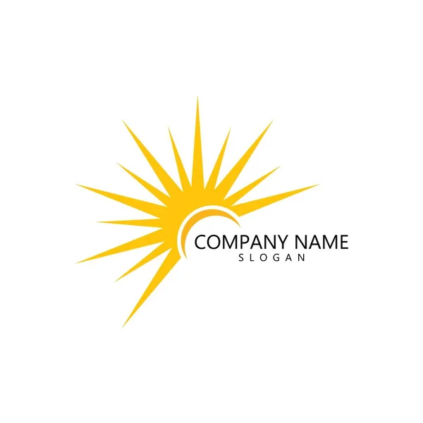 Sun Illustration Logo Vector Icon Template — Stock Vector