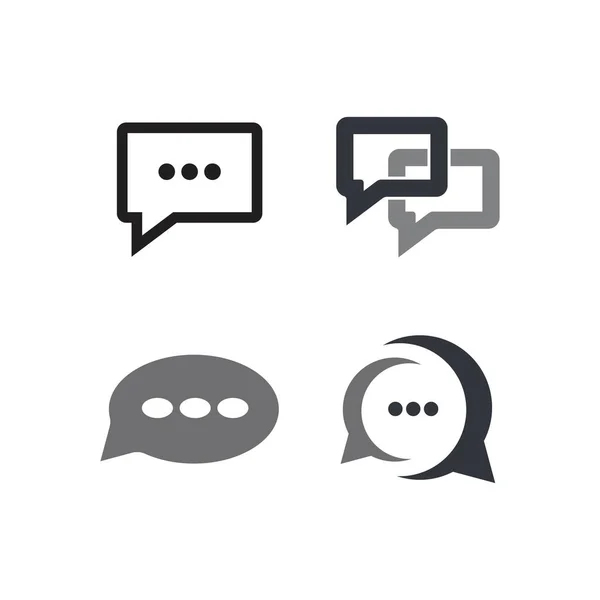 Chat Pictogram Vector Template Illustratie — Stockvector