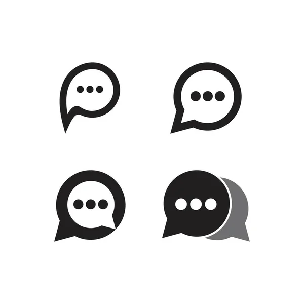 Chat Icon Vector Template Illustration — Stock Vector