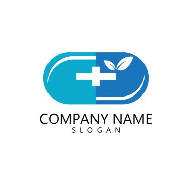 kapsül logo vektör şablonu