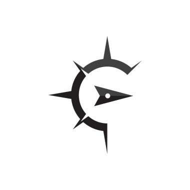 Pusula Logo Şablonu vektör resimleme tasarımı