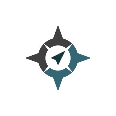 Pusula Logo Şablonu vektör resimleme tasarımı
