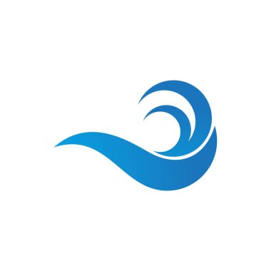 Su dalgası logo tasarım vektör şablonu